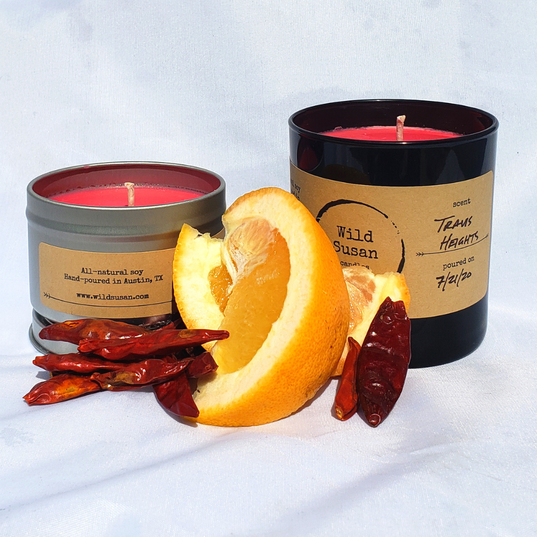 Travis Heights [Orange + Chili Pepper] Soy Candle/Wax Melt - The Wild Susan Co